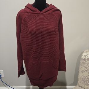 Sonoma Women's Red Hooded Sweater ❤️
